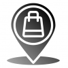 SHOPPING BAG ICON BLACK AND WHITE