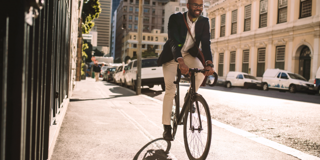 Man on a bike