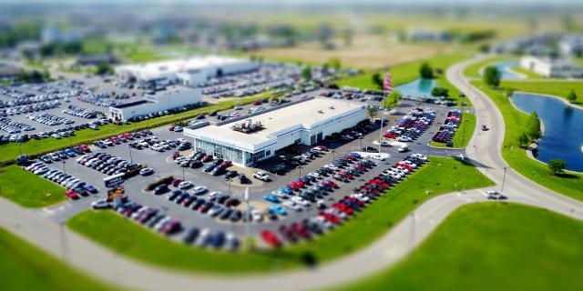 Close up view of a car fleet