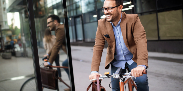 Man on a bike