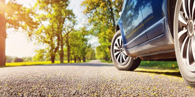 Car on road